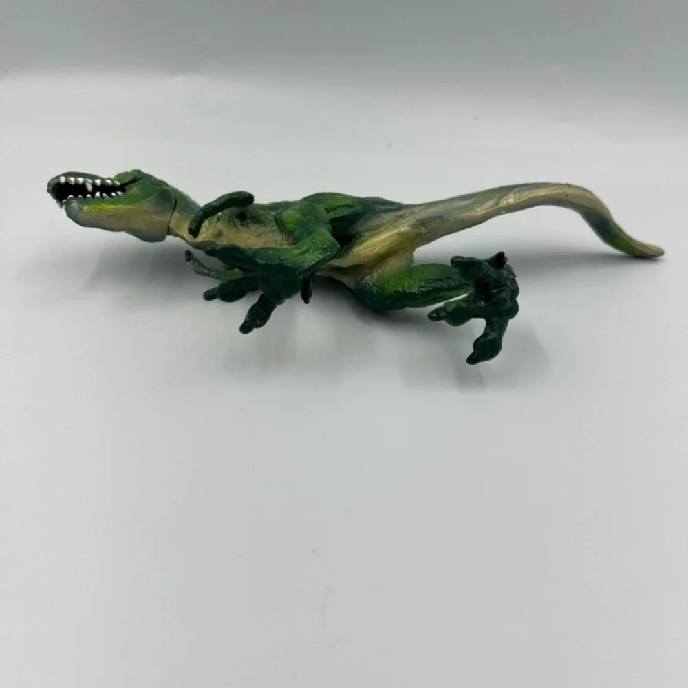 T-Rex Dinosaur Toy Figure‎ Green Movable Jaw Kids Toy Jurassic Style
